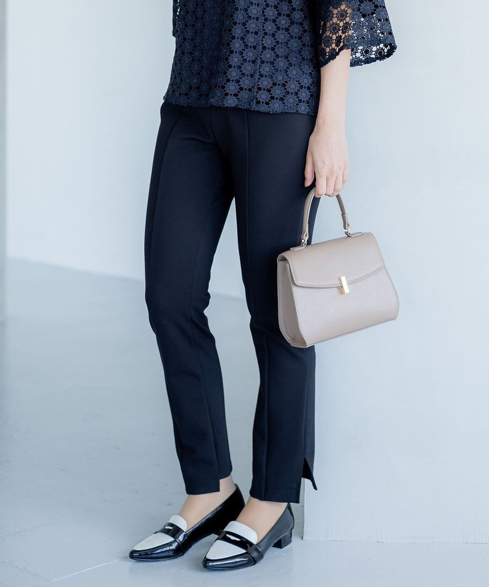 【組曲/KUMIKYOKU】の【洗える・ウエストゴム仕様】ハイパワーストレッチサイドスリット パンツ インテリア・キッズ・メンズ・レディースファッション・服の通販 founy(ファニー)  ファッション Fashion レディースファッション Fashion for Women パンツ Pants & Trousers 洗える Machine Washable 今季 This Season, Current Season スリット Slit, Slit Detail センター Center, Center Line ポケット Pocket, Pocket Detail A/W・秋冬 Autumn/Winter S/S・春夏 SS, Spring/Summer, Warm Season 夏 Summer ブラック系|ID: prp329100004745667 ipo3291000000034309017