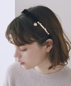 【メゾンドフルール/Maison de FLEUR】のベロアビジューカチューシャ Black|ID: prp329100004745675 ipo3291000000034309102