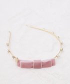 【メゾンドフルール/Maison de FLEUR】のベロアビジューカチューシャ Pink|ID: prp329100004745675 ipo3291000000034309103