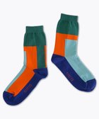 【ニトリト/nitorito】の【UNISEX】米沢オリジナル柄 block 靴下 green|ID: prp329100004745677 ipo3291000000034309111