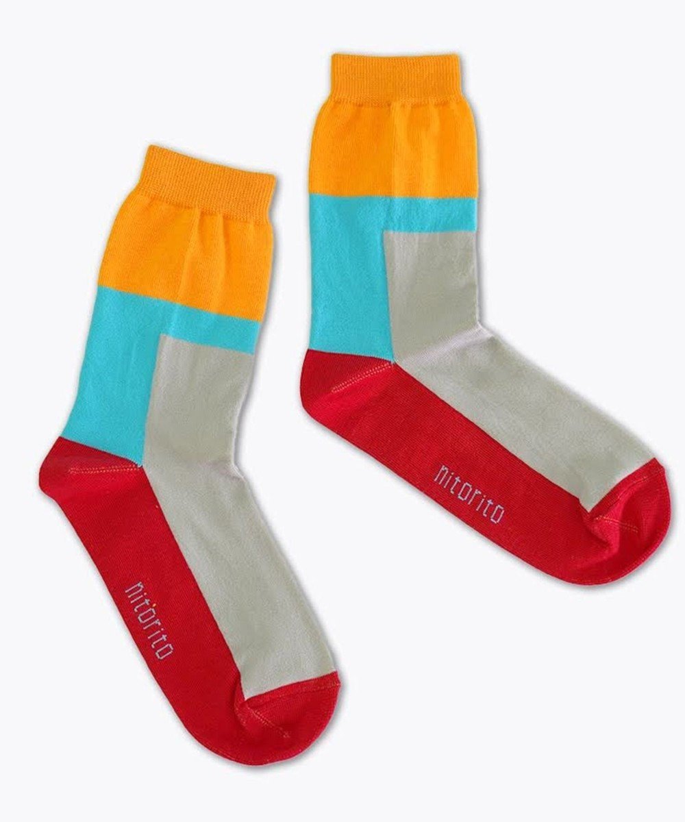 【ニトリト/nitorito】の【UNISEX】米沢オリジナル柄 block 靴下 インテリア・キッズ・メンズ・レディースファッション・服の通販 founy(ファニー) ファッション Fashion レディースファッション Fashion for Women ソックス&靴下 Socks & Hosiery レッグウェア・ストッキング Legwear & Hosiery イエロー Yellow オレンジ Orange 春 Spring 秋 Autumn ジャカード/ジャガード Jacquard, Woven Pattern ソックス Socks, Hosiery ブロック Block, Solid Block Pattern ユニセックス Unisex, Genderless 夏 Summer yellow|ID: prp329100004745677 ipo3291000000034309113
