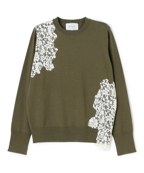 【ベイジ,/BEIGE,】の【大好評により新作追加!洗える】WILLOW / アシンメトリーレースクルーネックニット 人気、トレンドファッション・服の通販 founy(ファニー) ファッション Fashion レディースファッション Fashion for Women トップス・カットソー Cut & Sew Tops ニット Knit Tops & Sweaters 新作・新入荷 New Arrivals / New In カッティング Cutting Detail ストレッチ Stretch, Stretchy Fabric セーター Sweater, Knitwear デニム Denim, Jeans Material レース Lace, Lace Fabric エレガント 上品 Elegant ビジネス 仕事 通勤 Business / Work / Commuting 洗える Machine Washable A/W・秋冬 Autumn/Winter |ID:prp329100004745682