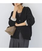 【アメリカンホリック/AMERICAN HOLIC】のVネックWフェイスニットカーディガン Black|ID: prp329100004745687 ipo3291000000034309157