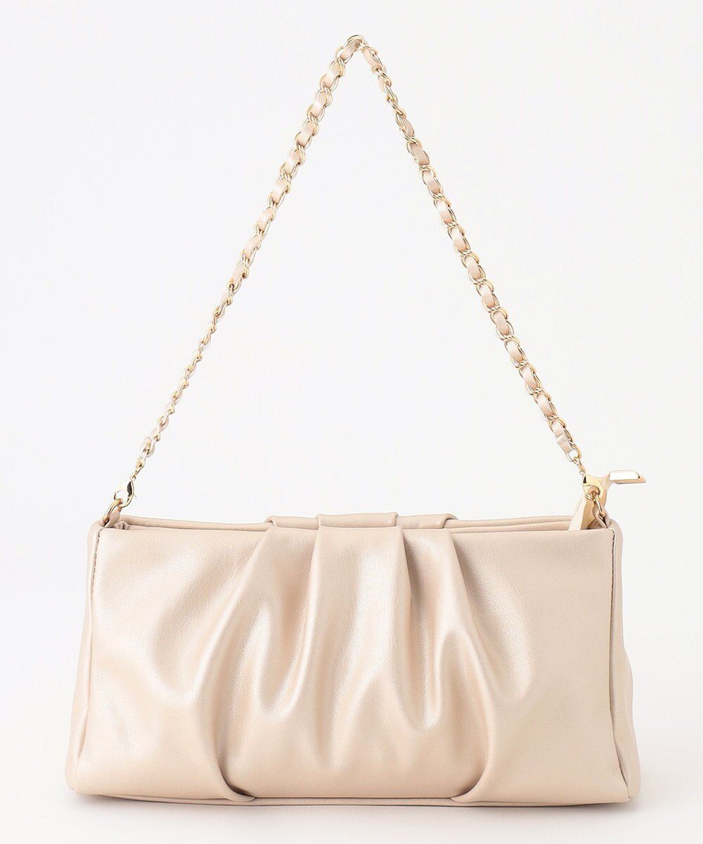 【エニィ スィス/any SiS】の【2WAY】ギャザーチェーンクラッチショルダー バッグ インテリア・キッズ・メンズ・レディースファッション・服の通販 founy(ファニー) 　ファッション　Fashion　レディースファッション　Fashion for Women　バッグ　Bags　クラッチ　Clutch, Clutch Bag　スーツ　Suit, Formalwear　セレモニー　Ceremony　チェーン　Chain, Chain Strap　ドレス　Dress, One-Piece　フォーマル　Formal, Dressy　シャンパン|ID: prp329100004745691 ipo3291000000034309182