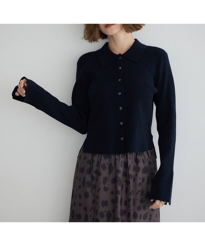 【イェッカ ヴェッカ/YECCA VECCA】の襟付きニットカーディガン インテリア・キッズ・メンズ・レディースファッション・服の通販 founy(ファニー) https://founy.com/ ファッション Fashion レディースファッション Fashion for Women トップス・カットソー Cut & Sew Tops ニット Knit Tops & Sweaters カーディガン・羽織り Layered Style Cardigans おすすめ Recommended / Our Picks インナー Innerwear カフス Cuff Design カーディガン Cardigan, Knitwear フィット Fit, Slim Fit フォルム Silhouette, Form ポケット Pocket, Pocket Detail ロング Long, Long-Length A/W・秋冬 Autumn/Winter |ID: prp329100004745696 ipo3291000000034309214