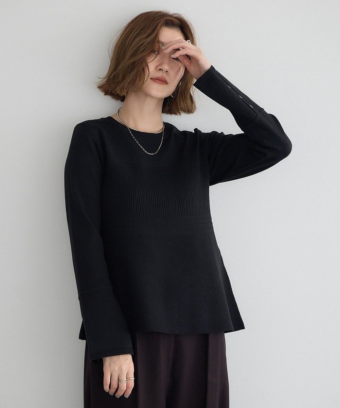 【イェッカ ヴェッカ/YECCA VECCA】のビスチェデザインニット インテリア・キッズ・メンズ・レディースファッション・服の通販 founy(ファニー) https://founy.com/ ファッション Fashion レディースファッション Fashion for Women トップス・カットソー Cut & Sew Tops ニット Knit Tops & Sweaters ビスチェ Bustiers & Corset Tops / Layered Bustier Style カフス Cuff Design スリーブ Sleeve, Long Sleeve / Short Sleeve セーター Sweater, Knitwear ビスチェ Bustier, Corset Top ペプラム Peplum, Flared Hem ポケット Pocket, Pocket Detail ミドル Middle Length, Mid Height A/W・秋冬 Autumn/Winter |ID: prp329100004745698 ipo3291000000035633049