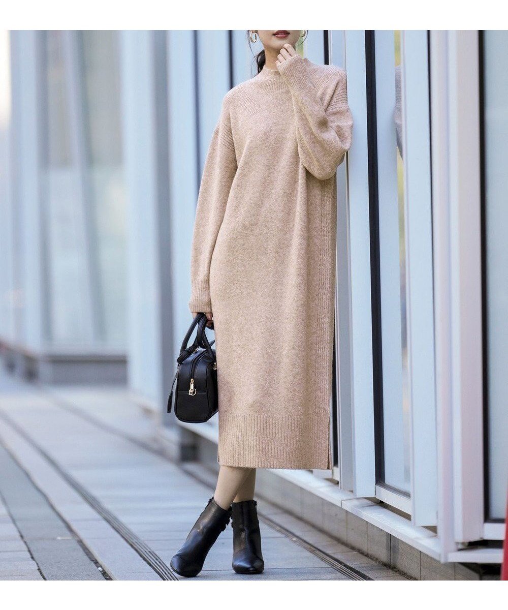 【エニィ スィス/any SiS】のAirニット ワンピース インテリア・キッズ・メンズ・レディースファッション・服の通販 founy(ファニー) ファッション Fashion レディースファッション Fashion for Women ワンピース Dresses ニットワンピース Knit Dresses ウォッシャブル Machine Washable カーディガン Cardigan, Knitwear ストレッチ Stretch, Stretchy Fabric スリット Slit, Slit Detail ハイネック High Neck, Mock Neck ロング Long, Long-Length 新作・新入荷 New Arrivals / New In A/W・秋冬 Autumn/Winter ライトベージュ|ID: prp329100004745700 ipo3291000000034309230