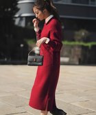 【エニィ スィス/any SiS】のAirニット ワンピース レッド|ID:prp329100004745700