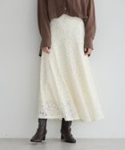 【イェッカ ヴェッカ/YECCA VECCA】のフラワー起毛レースマーメイドスカート Off White|ID: prp329100004745703 ipo3291000000034309240