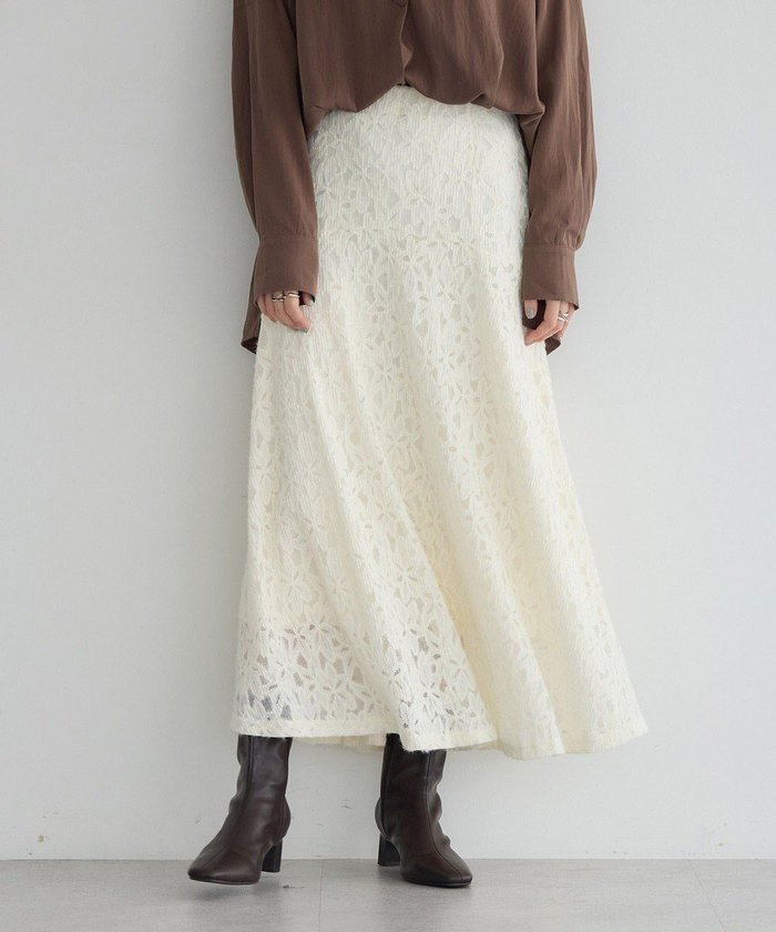 【イェッカ ヴェッカ/YECCA VECCA】のフラワー起毛レースマーメイドスカート インテリア・キッズ・メンズ・レディースファッション・服の通販 founy(ファニー) https://founy.com/ ファッション Fashion レディースファッション Fashion for Women スカート Skirts おすすめ Recommended / Our Picks フィット Fit, Slim Fit フェミニン Feminine, Girly フラワー Flower, Floral ポケット Pocket, Pocket Detail レース Lace, Lace Fabric A/W・秋冬 Autumn/Winter |ID: prp329100004745703 ipo3291000000036204243