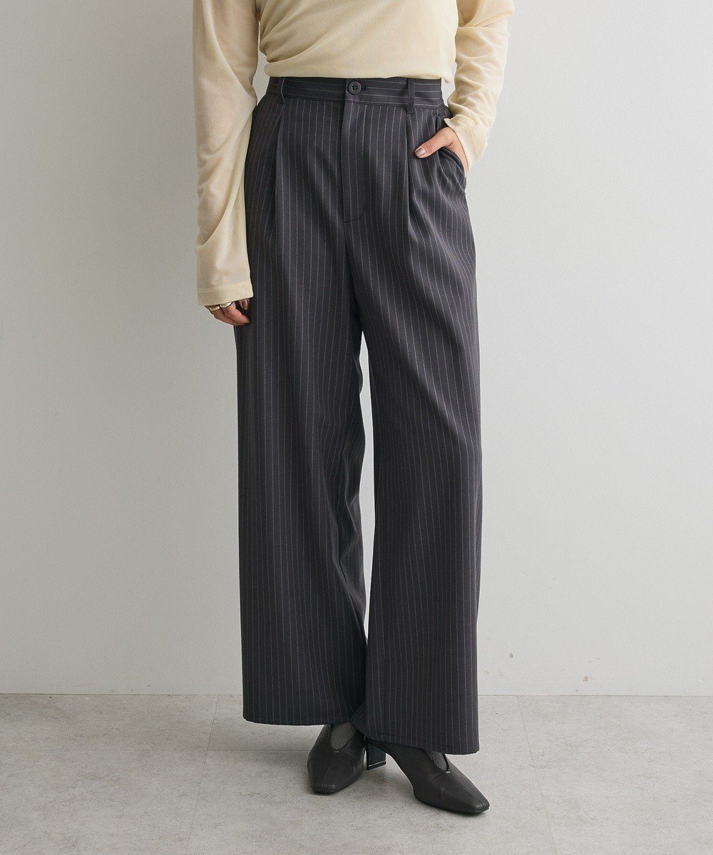 【クラフトスタンダードブティック/CRAFT STANDARD BOUTIQUE】のピンストライプパンツ 人気、トレンドファッション・服の通販 founy(ファニー) 　ファッション　Fashion　レディースファッション　Fashion for Women　パンツ　Pants & Trousers　クラシカル　Classical, Vintage-Inspired　ストライプ　Stripe, Striped Pattern　ストレート　Straight, Straight Cut　セットアップ　Set-Up, Coordinated Outfit　フロント　Front, Front Design　ポケット　Pocket, Pocket Detail　リラックス　Relax, Relaxed Fit　ワイド　Wide, Wide Fit　A/W・秋冬　Autumn/Winter　エレガント 上品　Elegant　 other-1|ID: prp329100004745722 ipo3291000000035591152
