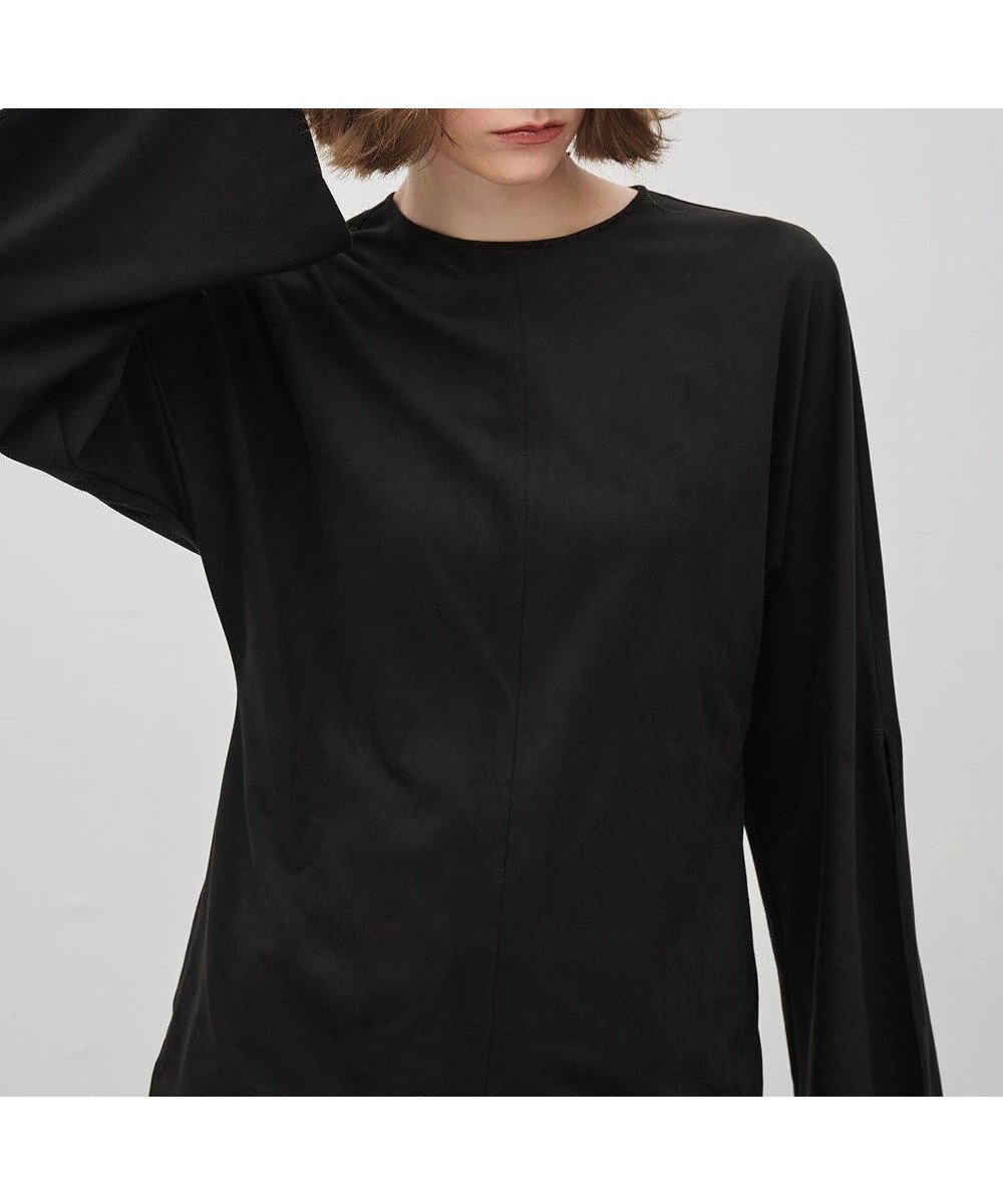 【アンクレイヴ/uncrave】のスウェード ドルマントップス インテリア・キッズ・メンズ・レディースファッション・服の通販 founy(ファニー) ファッション Fashion レディースファッション Fashion for Women トップス・カットソー Cut & Sew Tops シャツ・ブラウス・オフィスカジュアル Elegant Blouses & Button-Ups イタリア Italy コーティング Coating, Coated Finish シェイプ Shape, Slim Fit ジャケット Jacket, Outerwear スリット Slit, Slit Detail バランス Balance, Style Balance フレア Flare, Flared A/W・秋冬 Autumn/Winter ブラック|ID: prp329100004745724 ipo3291000000034309415