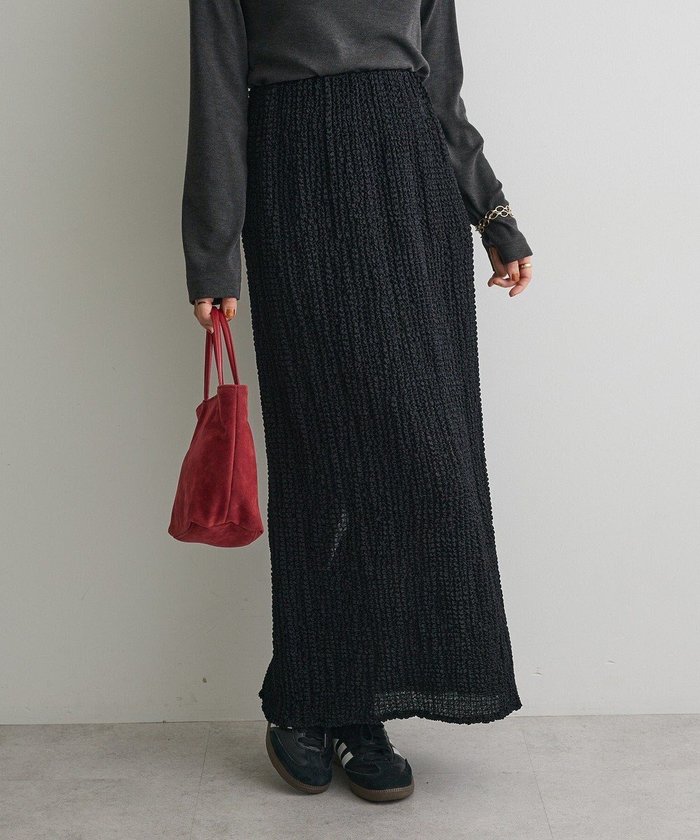 【クラフトスタンダードブティック/CRAFT STANDARD BOUTIQUE】のシャーリングジャガードスカート インテリア・キッズ・メンズ・レディースファッション・服の通販 founy(ファニー) https://founy.com/ ファッション Fashion レディースファッション Fashion for Women スカート Skirts シンプル Simple, Minimal ジャカード/ジャガード Jacquard, Woven Pattern スウェット / スエット Sweatshirt, Sweatwear ストレッチ Stretch, Stretchy Fabric スリット Slit, Slit Detail バランス Balance, Style Balance フィット Fit, Slim Fit ポケット Pocket, Pocket Detail ロング Long, Long-Length A/W・秋冬 Autumn/Winter おすすめ Recommended / Our Picks エレガント 上品 Elegant |ID: prp329100004745728 ipo3291000000034309428