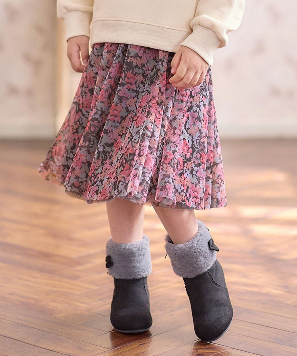 【エニィ/ANY / KIDS】の花柄 チュール フレア スカート インテリア・キッズ・メンズ・レディースファッション・服の通販 founy(ファニー) ファッション Fashion キッズファッション Fashion for Kids インナー Innerwear チュール Tulip, Tulip Motif フレア Flare, Flared ポケット Pocket, Pocket Detail エレガント 上品 Elegant 無地 Plain, Solid Color A/W・秋冬 Autumn/Winter ピンク系|ID: prp329100004745753 ipo3291000000034309606