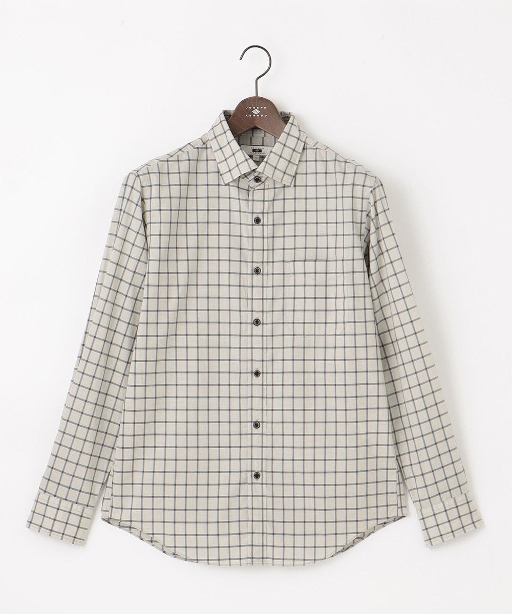 【ジョセフ アブード/JOSEPH ABBOUD / MEN】の【綿100%】ファインカウントシャンブレーチェックシャツ インテリア・キッズ・メンズ・レディースファッション・服の通販 founy(ファニー) 　ファッション　Fashion　メンズファッション　Fashion for Men　トップス・カットソー　Cut & Sew Tops　メンズシャツ　Shirts　インナー　Innerwear　カーディガン　Cardigan, Knitwear　シャンブレー　Chambray, Denim-Like Fabric　ジャケット　Jacket, Outerwear　チェック　Check, Plaid, Tartan　A/W・秋冬　Autumn/Winter　おすすめ　Recommended / Our Picks　エレガント 上品　Elegant　ビジネス 仕事 通勤　Business / Work / Commuting　ライトグレー系4|ID: prp329100004745773 ipo3291000000034309732