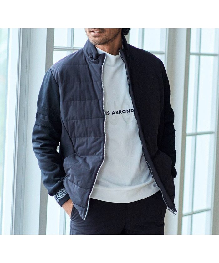 【23区 ゴルフ/23区GOLF / MEN】の【MEN】【ストレッチ性】中綿ブルゾン 防風機能を備え動きにフィット 見た目すっきり インテリア・キッズ・メンズ・レディースファッション・服の通販 founy(ファニー) https://founy.com/ ファッション Fashion メンズファッション Fashion for Men アウター Men's Coats Outerwear ブルゾンジャケット / カジュアルアウター Bomber Jackets & Blousons おすすめ Recommended / Our Picks キルト Quilt, Quilted Fabric ジャケット Jacket, Outerwear ストレッチ Stretch, Stretchy Fabric スポーツ Sports, Activewear タフタ Taffeta, Structured Fabric ダウン Down, Puffer フィット Fit, Slim Fit ブルゾン Blouson, Bomber Jacket ラウンド Round, Round Neck 冬 Winter / This Winter A/W・秋冬 Autumn/Winter 軽量 Lightweight, Ultra Light |ID: prp329100004745784 ipo3291000000034309793