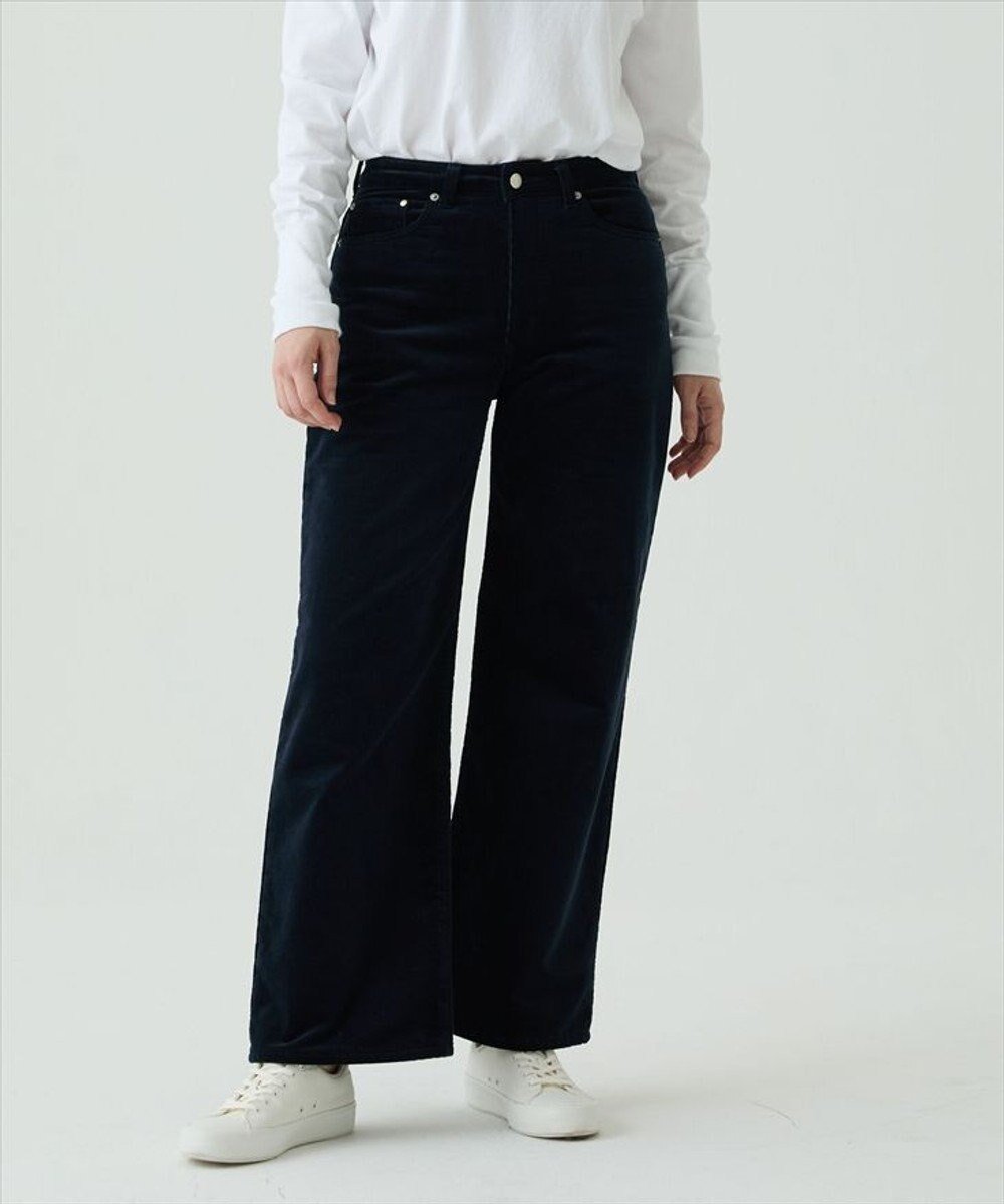 【サキュウ/caqu】のワイドフィット 裏起毛コーデュロイパンツ インテリア・キッズ・メンズ・レディースファッション・服の通販 founy(ファニー) ファッション Fashion レディースファッション Fashion for Women パンツ Pants & Trousers インディゴ Indigo Denim コーデュロイ Corduroy, Cord Fabric ジーンズ Jeans, Denim Pants ストレッチ Stretch, Stretchy Fabric フィット Fit, Slim Fit ワイド Wide, Wide Fit A/W・秋冬 Autumn/Winter S/S・春夏 SS, Spring/Summer, Warm Season 夏 Summer navy|ID: prp329100004745813 ipo3291000000034388631