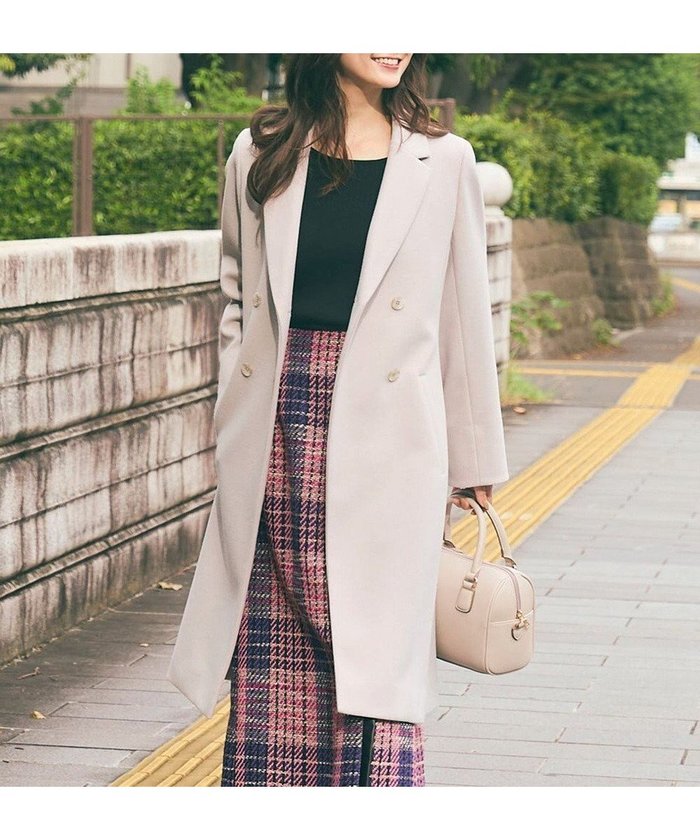 【エニィ スィス/any SiS】のウールライクノーブルチェスター コート インテリア・キッズ・メンズ・レディースファッション・服の通販 founy(ファニー) https://founy.com/ ファッション Fashion レディースファッション Fashion for Women アウター Coat / Outerwear Collection コート・ロングコート・ピーコート Long Coats, Peacoats & More レディースジャケット・軽アウター Jackets チェスターコート・ロング丈アウター Chester Coats / Chesterfield Long Coats ジャケット Jacket, Outerwear チェスターコート Chester Coat, Long Coat トレンド Trend, Trending Now バランス Balance, Style Balance パイピング Piping, Trim Design フィット Fit, Slim Fit フレア Flare, Flared ラッセル Raschel, Raschel Lace A/W・秋冬 Autumn/Winter エレガント 上品 Elegant |ID: prp329100004745841 ipo3291000000034310316