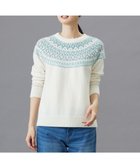 【ジェイ プレス/J.PRESS】の【WEB限定カラーあり・洗える】FAIR ISLE ラウンドネック ニット オフ系|ID: prp329100004745857 ipo3291000000034310474