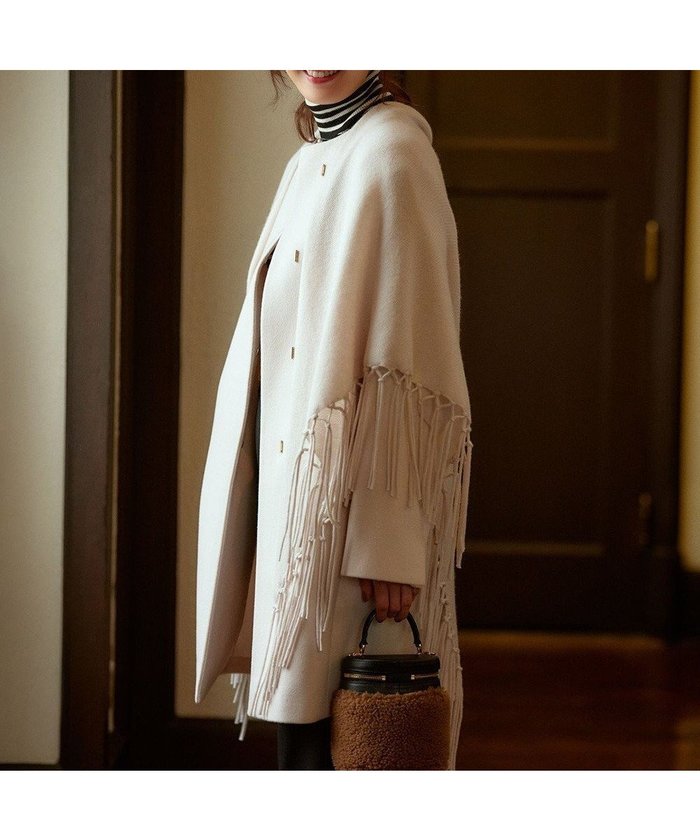 【23区/NIJYUSANKU】のウールカシミヤビーバー ノーカラー コート インテリア・キッズ・メンズ・レディースファッション・服の通販 founy(ファニー) https://founy.com/ ファッション Fashion レディースファッション Fashion for Women アウター Coat / Outerwear Collection コート・ロングコート・ピーコート Long Coats, Peacoats & More レディースジャケット・軽アウター Jackets クール Cool, Chic ショート Short, Short Length ジャケット Jacket, Outerwear スタンド Stand Collar, Upright Stand ストール Stole, Wrap チェスター Chester, Chester Coat トレンド Trend, Trending Now なめらか Smooth, Silky Texture フロント Front, Front Design マフラー Scarf, Muffler メタル Metal, Metal Parts A/W・秋冬 Autumn/Winter 冬 Winter / This Winter 2023年 2023 2023-2024秋冬・A/W Autumn/Winter 2023–24 AW23–24 |ID: prp329100004745878 ipo3291000000034310627