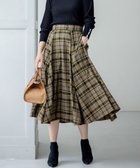 【組曲/KUMIKYOKU】のシアーツイルチェック フレアスカート ダークブラウン系3|ID: prp329100004745932 ipo3291000000034311178