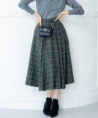 【組曲/KUMIKYOKU】のシアーツイルチェック フレアスカート グリーン系9|ID: prp329100004745932 ipo3291000000034311180