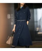 【組曲/KUMIKYOKU】の【サッシュベルト付き】パールボタンシャツワンピース ネイビー系|ID: prp329100004745952 ipo3291000000034311348
