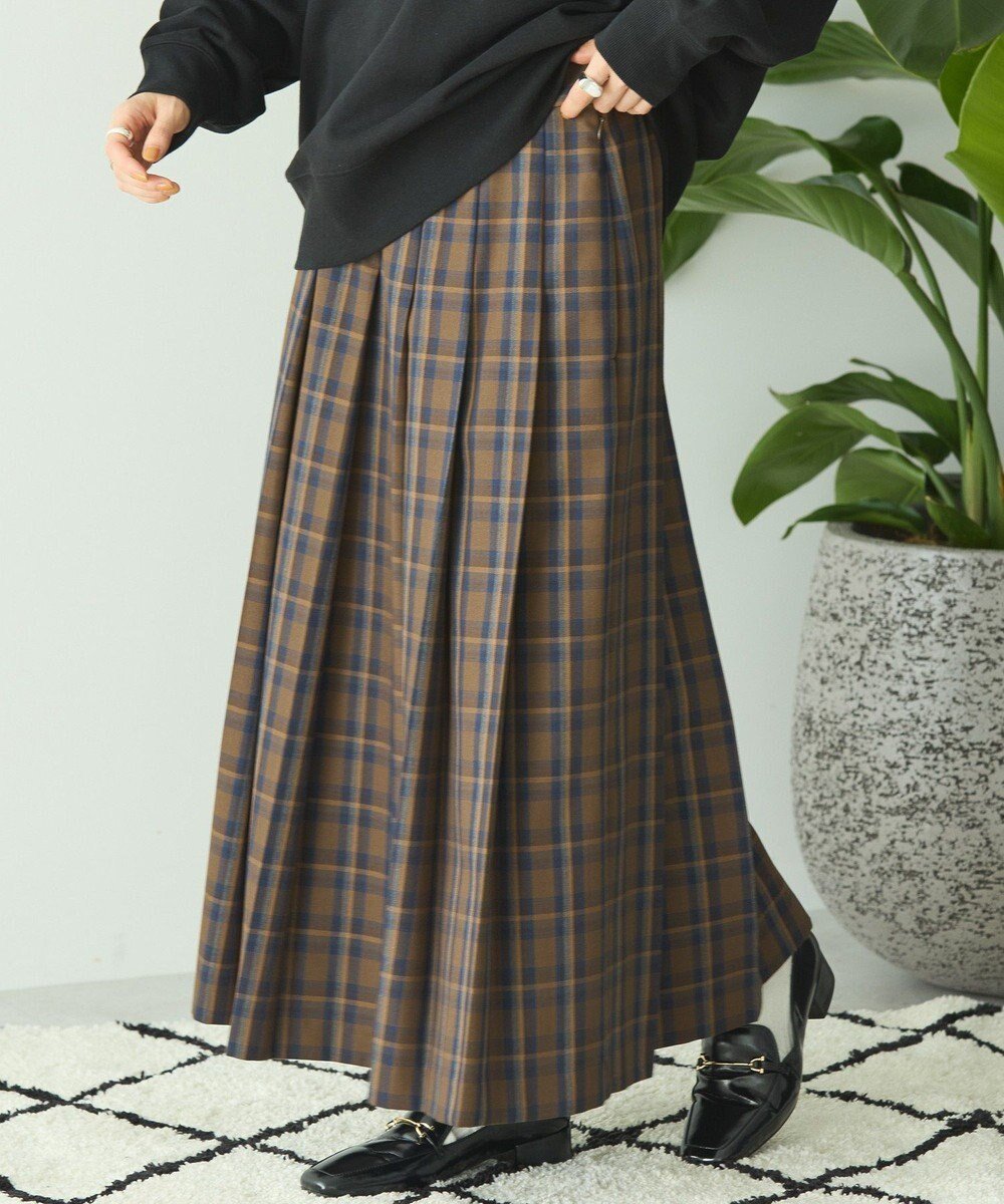 【アメリカンホリック/AMERICAN HOLIC】のT/Rタータンチェックプリーツスカート インテリア・キッズ・メンズ・レディースファッション・服の通販 founy(ファニー) ファッション Fashion レディースファッション Fashion for Women スカート Skirts プリーツスカート / 上品フェミニンスタイル Pleated Skirts アメリカン American Style クラシカル Classical, Vintage-Inspired スタイリッシュ Stylish, Fashionable プリーツ Pleats, Pleated ポケット Pocket, Pocket Detail A/W・秋冬 Autumn/Winter おすすめ Recommended / Our Picks エレガント 上品 Elegant Brown|ID: prp329100004745984 ipo3291000000034311627