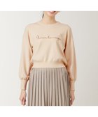 【エニィ スィス/any SiS】の【洗える】ロゴ刺繍 ニット アイボリー×モカ|ID: prp329100004746005 ipo3291000000034311772