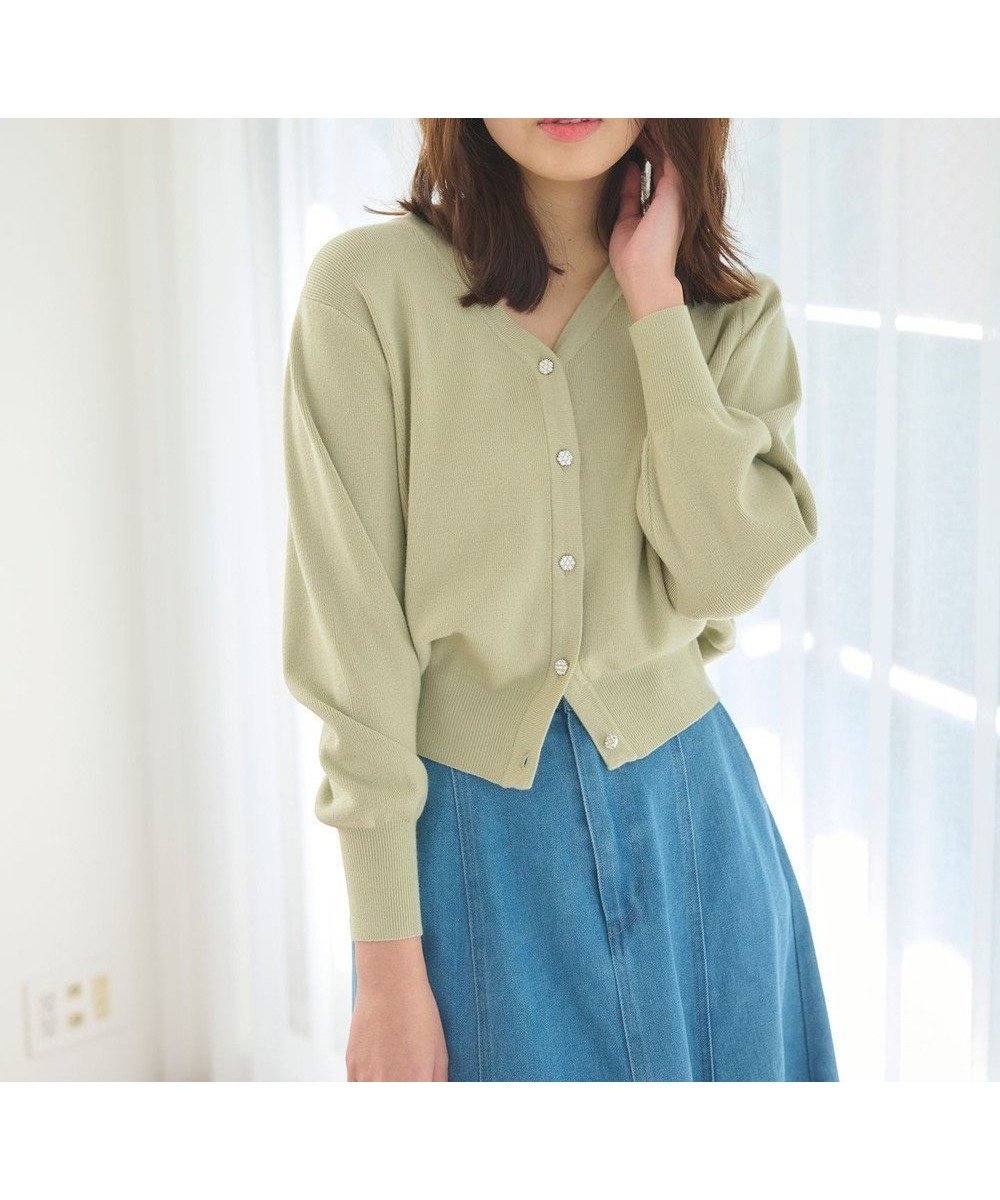 【フェルゥ/Feroux】の【洗える】ビジューボタン2WAY カーディガン インテリア・キッズ・メンズ・レディースファッション・服の通販 founy(ファニー) ファッション Fashion レディースファッション Fashion for Women トップス・カットソー Cut & Sew Tops カーディガン・羽織り Layered Style Cardigans おすすめ Recommended / Our Picks なめらか Smooth, Silky Texture カーディガン Cardigan, Knitwear バランス Balance, Style Balance フェミニン Feminine, Girly フロント Front, Front Design ベーシック Basic, Essential ボトム Bottoms, Lower Wear 夏 Summer 春 Spring 洗える Machine Washable A/W・秋冬 Autumn/Winter ライトグリーン系|ID: prp329100004746023 ipo3291000000034311870