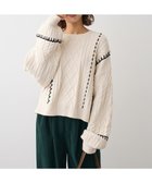 【グリーンパークス/Green Parks】の・ELENCARE DUE ハンドステッチケーブルニッ 人気、トレンドファッション・服の通販 founy(ファニー) ファッション Fashion レディースファッション Fashion for Women トップス・カットソー Cut & Sew Tops ニット Knit Tops & Sweaters おすすめ Recommended / Our Picks ショルダー Shoulder, Shoulder Strap セーター Sweater, Knitwear トレンド Trend, Trending Now ドロップ Drop Shoulder, Dropped Style ハンド Hand, Handmade バランス Balance, Style Balance フォルム Silhouette, Form ボトム Bottoms, Lower Wear ポケット Pocket, Pocket Detail 今季 This Season, Current Season A/W・秋冬 Autumn/Winter thumbnail Ivory|ID: prp329100004746079 ipo3291000000034312190