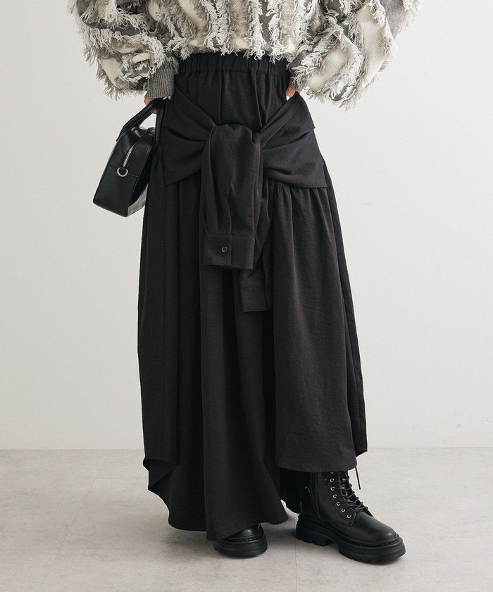 【グリーンパークス/Green Parks】の・ELENCARE DUE 袖付デザインスカート インテリア・キッズ・メンズ・レディースファッション・服の通販 founy(ファニー) https://founy.com/ ファッション Fashion レディースファッション Fashion for Women スカート Skirts おすすめ Recommended / Our Picks アシンメトリー Asymmetrical Style ギャザー Gathered, Ruffled トレンド Trend, Trending Now フレア Flare, Flared ヘムライン Hemline, Bottom Cut ポケット Pocket, Pocket Detail A/W・秋冬 Autumn/Winter |ID: prp329100004746084 ipo3291000000035632211