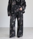 【グリーンパークス/Green Parks】の・SUGAR SPOON フラワーptデニムパンツ Black|ID: prp329100004746102 ipo3291000000034312283