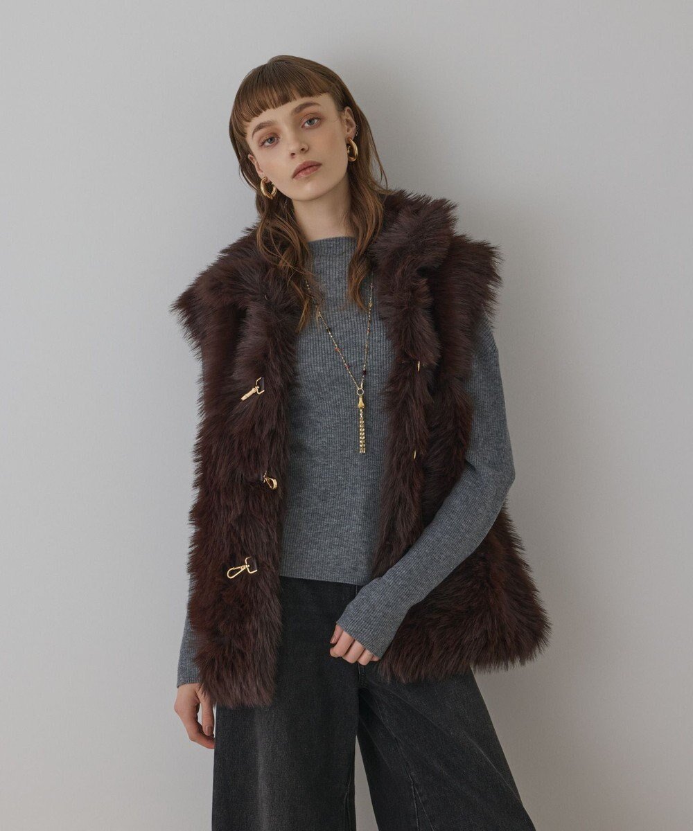 【グレース コンチネンタル/GRACE CONTINENTAL】のURBANCODE 衿付きジレ インテリア・キッズ・メンズ・レディースファッション・服の通販 founy(ファニー)  ファッション Fashion レディースファッション Fashion for Women アウター Coat / Outerwear Collection コート・ロングコート・ピーコート Long Coats, Peacoats & More レディースジャケット・軽アウター Jackets 新作・新入荷 New Arrivals / New In ジャケット Jacket, Outerwear フェイクファー Faux Fur, Imitation Fur プリント Print, Printed Pattern A/W・秋冬 Autumn/Winter ブラウン|ID: prp329100004746104 ipo3291000000034312296