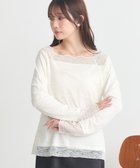 【アースミュージックアンドエコロジー/earth music&ecology】の【吸湿発熱】【2WAY】あったかフェミニンインナー(2wayネック) 人気、トレンドファッション・服の通販 founy(ファニー) ファッション Fashion レディースファッション Fashion for Women トップス・カットソー Cut & Sew Tops シャツ・ブラウス・オフィスカジュアル Elegant Blouses & Button-Ups ロングTシャツ・Tシャツ Longline T-Shirts & Tees カットソー・ベーシックTシャツ Cut-and-Sewn Tops / Stretch Tees & Basics おすすめ Recommended / Our Picks インナー Innerwear カットソー Cut and Sewn Top スカラップ Scallop, Scalloped Edge スクエア Square, Square Shape フェミニン Feminine, Girly レース Lace, Lace Fabric A/W・秋冬 Autumn/Winter thumbnail Off White|ID: prp329100004746174 ipo3291000000034312578