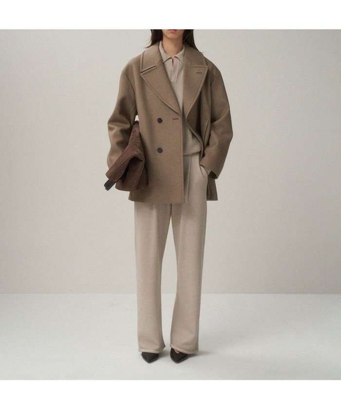 【エイトン/ATON】のSUPER 120S DOUBLE MELTON セミダブルショートコート インテリア・キッズ・メンズ・レディースファッション・服の通販 founy(ファニー) https://founy.com/ ファッション Fashion レディースファッション Fashion for Women アウター Coat / Outerwear Collection コート・ロングコート・ピーコート Long Coats, Peacoats & More レディースジャケット・軽アウター Jackets 新作・新入荷 New Arrivals / New In ジャケット Jacket, Outerwear ダブル Double, Double-Breasted フォルム Silhouette, Form モダン Modern, Contemporary A/W・秋冬 Autumn/Winter |ID: prp329100004746215 ipo3291000000034312776