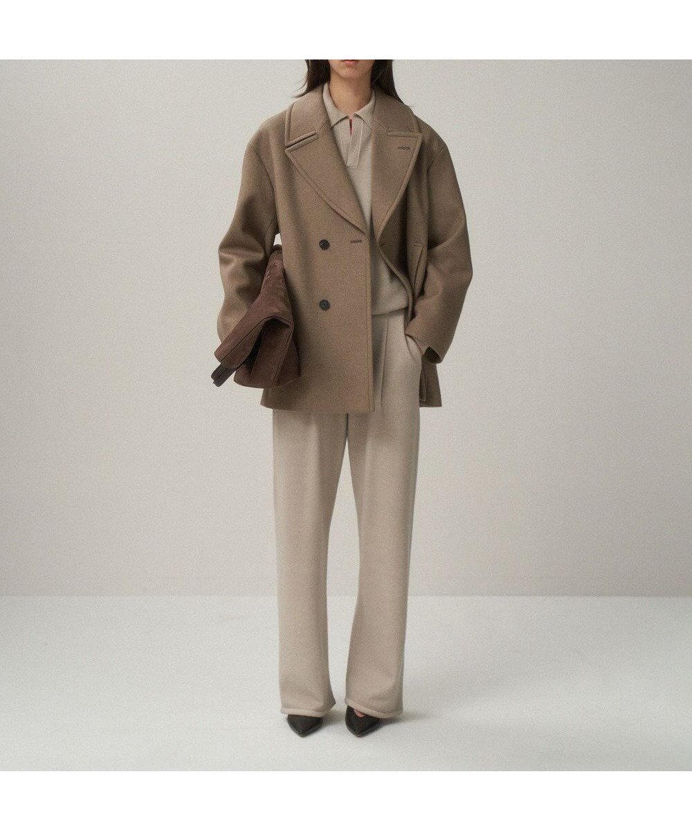 【エイトン/ATON】のSUPER 120S DOUBLE MELTON セミダブルショートコート 人気、トレンドファッション・服の通販 founy(ファニー)  ファッション Fashion レディースファッション Fashion for Women アウター Coat / Outerwear Collection コート・ロングコート・ピーコート Long Coats, Peacoats & More レディースジャケット・軽アウター Jackets 新作・新入荷 New Arrivals / New In ジャケット Jacket, Outerwear ダブル Double, Double-Breasted フォルム Silhouette, Form モダン Modern, Contemporary A/W・秋冬 Autumn/Winter  other-1|ID: prp329100004746215 ipo3291000000034312776