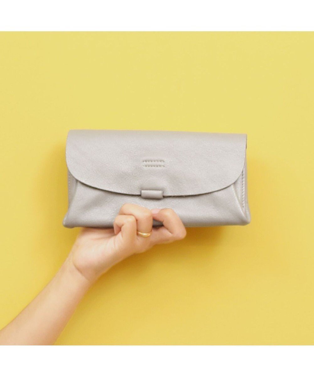 【アンビリオン/UNBILLION】のアトランタ ATLANTA / 牛革かぶせ長財布 インテリア・キッズ・メンズ・レディースファッション・服の通販 founy(ファニー) ファッション Fashion レディースファッション Fashion for Women ミニ財布・二つ折り財布 Wallets & Card Cases シンプル Simple, Minimal 財布 Wallet, Purse シルバーグレー|ID: prp329100004746221 ipo3291000000034312832