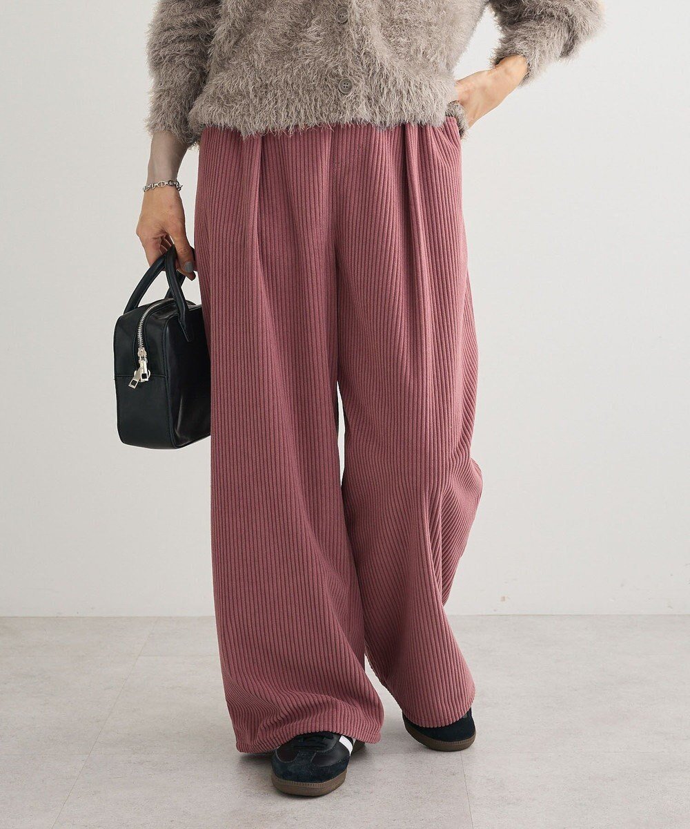 【グリーンパークス/Green Parks】の太畝コーデュロイカラーパンツ インテリア・キッズ・メンズ・レディースファッション・服の通販 founy(ファニー) 　ファッション　Fashion　レディースファッション　Fashion for Women　パンツ　Pants & Trousers　おすすめ　Recommended / Our Picks　コーデュロイ　Corduroy, Cord Fabric　フォルム　Silhouette, Form　ポケット　Pocket, Pocket Detail　ループ　Loop, Loop Knit　ワイド　Wide, Wide Fit　A/W・秋冬　Autumn/Winter　Pink|ID: prp329100004746238 ipo3291000000035395560