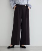 【イェッカ ヴェッカ/YECCA VECCA】の金釦アクセントベルトワイドパンツ Dark Brown|ID: prp329100004746243 ipo3291000000035627390