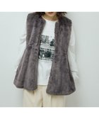 【グリーンパークス/Green Parks】の・ELENCARE DUE ペプラムフェイクファーベ Charcoal Gray|ID: prp329100004746248 ipo3291000000035631905