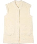 【ツモリチサト スリープ/tsumori chisato SLEEP】のツモリチサト ベスト フリ-ス素材(本体) あったか フレンチ袖 ルームウェア レディース URW130 /ワコール アイボリー|ID: prp329100004746285 ipo3291000000035546025