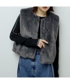 【グリーンパークス/Green Parks】の・ELENCARE DUE フォックス調ファーベスト Charcoal Gray|ID: prp329100004746289 ipo3291000000035631994