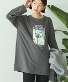 【アメリカンホリック/AMERICAN HOLIC】のBOTANICAL PHOTO ロングTシャツ/チュニック Charcoal Gray|ID: prp329100004746292 ipo3291000000035695536