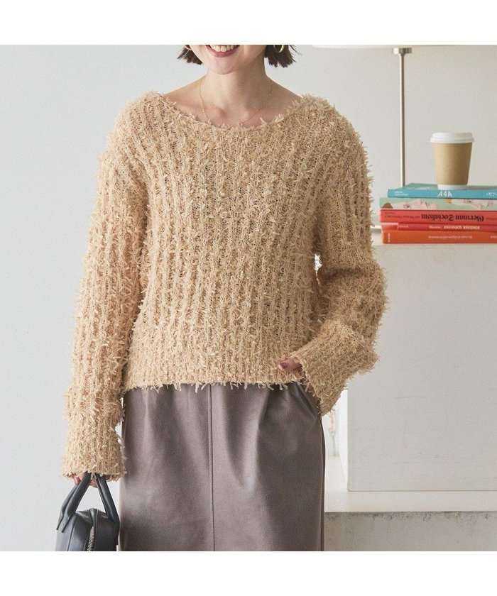 【アメリカンホリック/AMERICAN HOLIC】のリボンヤーンニットプルオーバー インテリア・キッズ・メンズ・レディースファッション・服の通販 founy(ファニー) https://founy.com/ ファッション Fashion レディースファッション Fashion for Women トップス・カットソー Cut & Sew Tops ニット Knit Tops & Sweaters カジュアルプルオーバー・ニットトップス Pullovers & Knit Tops / Casual Pullovers おすすめ Recommended / Our Picks アメリカン American Style シンプル Simple, Minimal スタイリッシュ Stylish, Fashionable セーター Sweater, Knitwear デニム Denim, Jeans Material トレンド Trend, Trending Now A/W・秋冬 Autumn/Winter |ID: prp329100004746302 ipo3291000000034313263