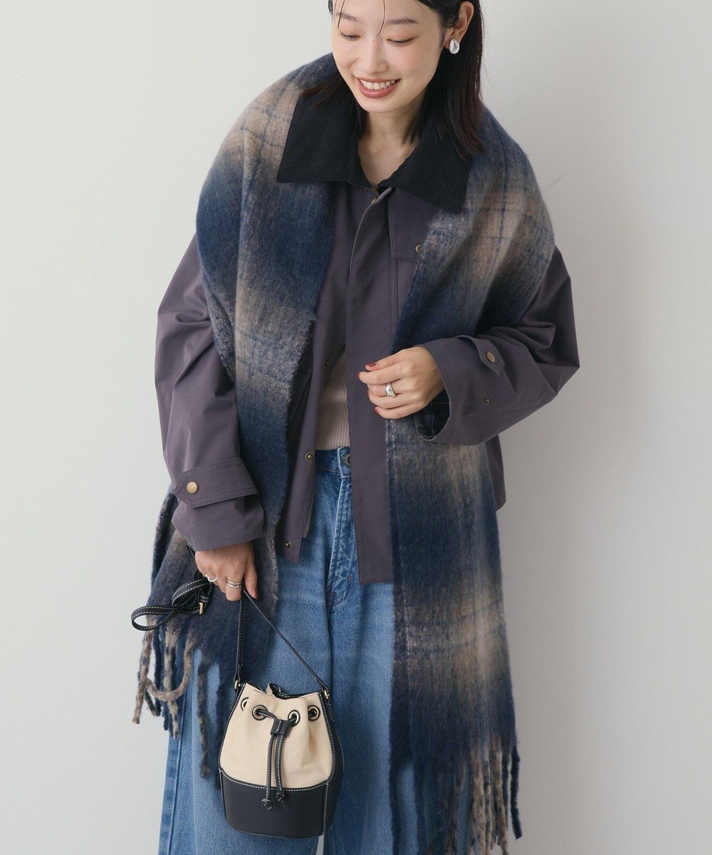 【アメリカンホリック/AMERICAN HOLIC】のチェックシャギーマフラー インテリア・キッズ・メンズ・レディースファッション・服の通販 founy(ファニー) 　ファッション　Fashion　レディースファッション　Fashion for Women　マフラー・スヌード / 冬小物の定番　Scarves & Mufflers　アメリカン　American Style　スタイリッシュ　Stylish, Fashionable　スヌード　Snood, Infinity Scarf　チェック　Check, Plaid, Tartan　フリンジ　Fringe, Tassel　防寒　Cold Protection, Winter-Ready　マフラー　Scarf, Muffler　ロング　Long, Long-Length　A/W・秋冬　Autumn/Winter　おすすめ　Recommended / Our Picks　Navy|ID: prp329100004746315 ipo3291000000035520134