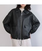 【グリーンパークス/Green Parks】の・ELENCARE DUE フェイクレザーブルゾン 人気、トレンドファッション・服の通販 founy(ファニー) ファッション Fashion レディースファッション Fashion for Women アウター Coat / Outerwear Collection レディースジャケット・軽アウター Jackets ブルゾンジャケット・スポーティアウター Blouson Jackets ギャザー Gathered, Ruffled クラシカル Classical, Vintage-Inspired ジャケット Jacket, Outerwear スリーブ Sleeve, Long Sleeve / Short Sleeve フェイクレザー Faux Leather, PU Leather フラップ Flap, Flap Pocket ブルゾン Blouson, Bomber Jacket ヘムライン Hemline, Bottom Cut ポケット Pocket, Pocket Detail マニッシュ Mannish, Boyish ヴィンテージ Vintage Style 今季 This Season, Current Season A/W・秋冬 Autumn/Winter thumbnail Black|ID: prp329100004746322 ipo3291000000034313353