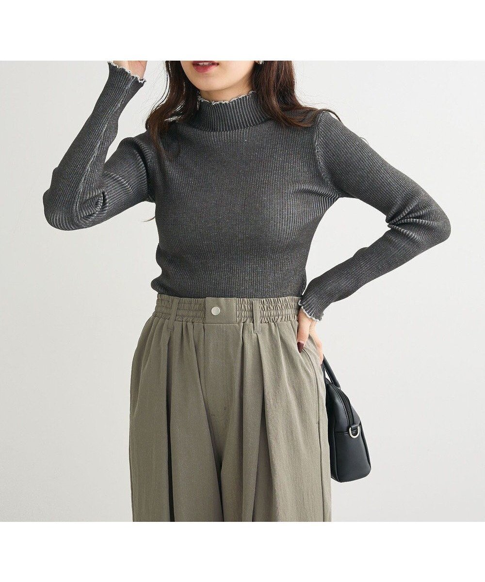 【グリーンパークス/Green Parks】の・ANDSEARCH メランジリブハイネックニット インテリア・キッズ・メンズ・レディースファッション・服の通販 founy(ファニー) ファッション Fashion レディースファッション Fashion for Women トップス・カットソー Cut & Sew Tops ニット Knit Tops & Sweaters おすすめ Recommended / Our Picks セーター Sweater, Knitwear ハイネック High Neck, Mock Neck フィット Fit, Slim Fit ポケット Pocket, Pocket Detail A/W・秋冬 Autumn/Winter Charcoal Gray|ID: prp329100004746324 ipo3291000000034536912