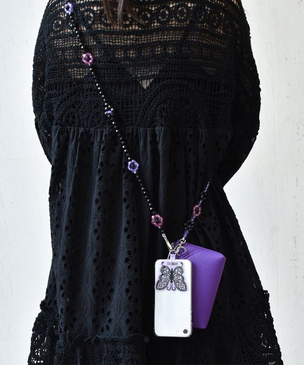 【アナスイ/ANNA SUI】のASスリング スマホストラップ インテリア・キッズ・メンズ・レディースファッション・服の通販 founy(ファニー) 　ファッション　Fashion　レディースファッション　Fashion for Women　スポーツウェア　Functional & Stylish Sportswear　アクセサリー　Fashion Accessories　スポーツ　Sports, Activewear　スマート　Smart, Elegant　ポーチ　Pouch, Small Case　モバイル　Mobile, Smartphone　人気　Popular, Best Seller　クロ|ID: prp329100004746326 ipo3291000000035633260