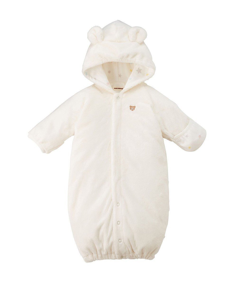 【ミキハウスホットビスケッツ/MIKI HOUSE HOT BISCUITS / KIDS】の【ミキハウス】【50-70cm】 マイクロファー ツーウェイオール インテリア・キッズ・メンズ・レディースファッション・服の通販 founy(ファニー)  ファッション Fashion キッズファッション Fashion for Kids おすすめ Recommended / Our Picks なめらか Smooth, Silky Texture ベビー Baby, Babywear モコモコ Fuzzy, Fluffy 人気 Popular, Best Seller A/W・秋冬 Autumn/Winter 防寒 Cold Protection, Winter-Ready 白×黄|ID: prp329100004747137 ipo3291000000034321959